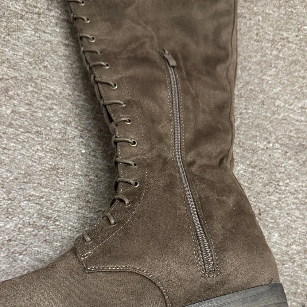 Over-the-Knee Lace-Up Women's Boot in Brown